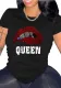 Women Round Neck Beaded Short Sleeve T-Shirt