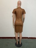 Women Printed Short Sleeve Dress