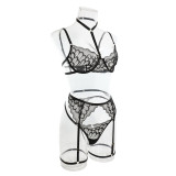 Fun lingerie lace sexy Halter Neck foundation Three-Piece