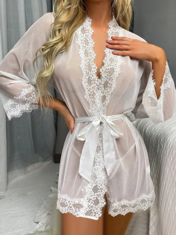 Sexy Lingerie Sexy Mesh Straps Nightdress