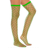 Beaded Fishnet Stockings Sexy Fishnet Stockings Basic Socks Multi-Color Over the Knee Cutout Socks