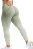 Dotted Jacquard Seamless Cropped Pants Butt Lift Tummy Control Pants