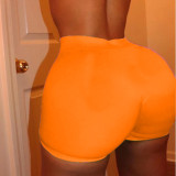 Women's Sexy Women's Tight Fitting Shorts Casual Solid Color Yoga Shorts