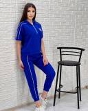 Women Casual Hooded Embroidery Short Sleeve Top and Pant Two-Piece Set