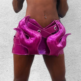 Summer Women Fashion Shiny Sexy Street Hipster Low Waist Bodycon Skirt