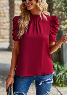 Women's Summer Blouse Round Neck Loose Tops