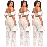 Women's spring and summer lace cropped top with strappy sexy suit with lining