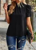 Women's Summer Blouse Round Neck Loose Tops