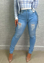 Ladies Bandage Slim Fit Denim Pants Ladies Pants Long Pants