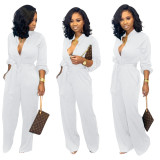 Women Sexy Solid Loose Jumpsuit