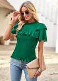 Women Lace Short Sleeve Top