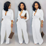 Women Sexy Solid Loose Jumpsuit