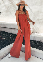 Women Sexy Camisole Loose Casual Holidays Wide Leg Jumpsuit