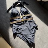Women Sexy Backless Webbing One Piece Swimwear