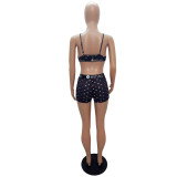 Women's Summer Sexy Printed Camisole Shorts Two-Piece Set