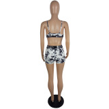 Women's Summer Sexy Printed Camisole Shorts Two-Piece Set