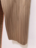 Spring Miyake Pleated Loose Plus Size Maxi Print Women's Dress