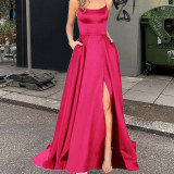 Solid Color Bridesmaid Dresses Long Maxi Dress Slim Fit Off Shoulder Bridesmaid Evening Dress