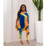 Women's Clothing Tie Dye Fashion Street Wear Two-Piece Suit