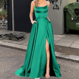 Solid Color Bridesmaid Dresses Long Maxi Dress Slim Fit Off Shoulder Bridesmaid Evening Dress