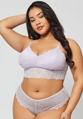 Plus Size Bra Panty Set Ladies Sexy Lace Lingerie Set