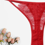 Plus Size Underwear Set Women'S Solid Sexy Lace Tank Bra Panty Two Piece Lingerie Set