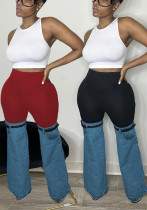 Women Stretch Denim Bell Bottom Pants