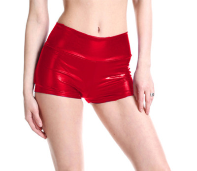 WomenSolid Hot Shiny Shorts
