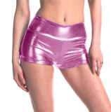 WomenSolid Hot Shiny Shorts