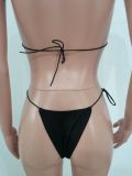 Fashion Sexy Spring Summer Bikini Halter Neck Swimsuit Three-Piece Set