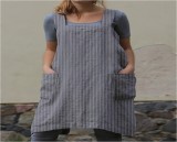 Spring Linen Apron Long Apron Loungewear Loose Long Dress