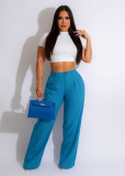 Women's Linen Cotton Casual Pants Breathable Straight Pants Linen Trousers Summer