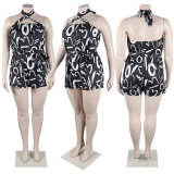Fashion Digital Printing Sexy Lace-Up Cargo Shorts