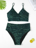 Plus Size Leopard Swimwear Two-Piece Set