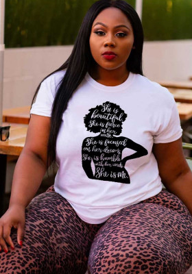 Plus Size Ladies Print T-Shirt