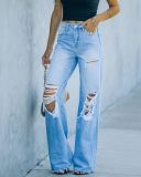 Women's Denim Pants Fall Street Ripped Jeans