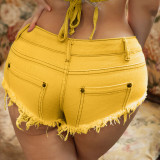 Summer Fashion Sexy Low Ripped Women's Denim Shorts Shorts Denim Pants