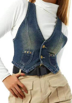 Chic Fashion Vintage Women's Denim Vest Tank Top