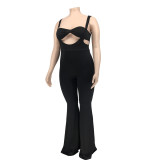 Women's Clothing Solid Color Fashion Sexy Two-Piece Jumpsuit Set