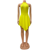 Summer Ladies Sexy Solid Color Ladies Dress