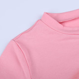 Heart Print Print Beaded Letter Short Sleeve T-Shirt Summer Fashion Casual Tops