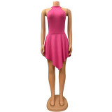 Summer Ladies Sexy Solid Color Ladies Dress