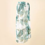 Summer Leopard Beach Holidays Chiffon Print Tie Dye Lace-Up Beach cover-up