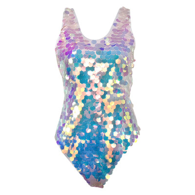 Women's Sexy Swimwear sequins backless One-Piece Swimsuit