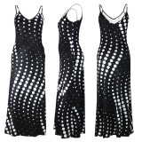 Women's Bohemian Strap Dress Digital Print Holidays Sexy Maxi Dress
