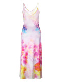 Women's Bohemian Strap Dress Digital Print Holidays Sexy Maxi Dress