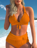 Women Solid Color Sexy Bikini Swimwear