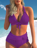 Women Solid Color Sexy Bikini Swimwear