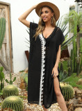 Women Sexy Deep V Slit Loose Beach Dress