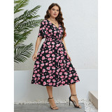 Summer Print Slim Waist Slim Fit Fashion Dress Women